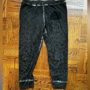 freecity grey and black leopard joggers